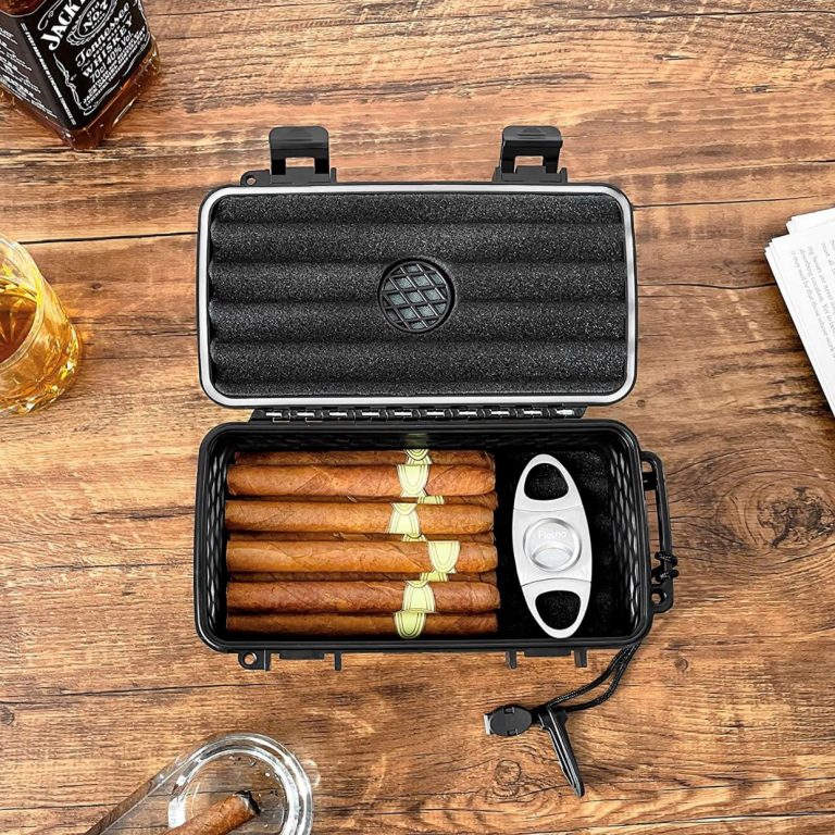 Black Portable Humidor AJT Luxury Cigars